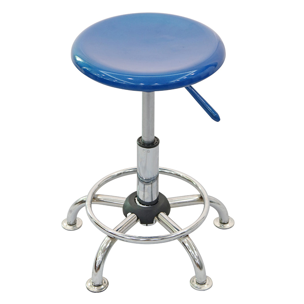 SWIVELING STOOL WITH PLASTIC TOP - Blue