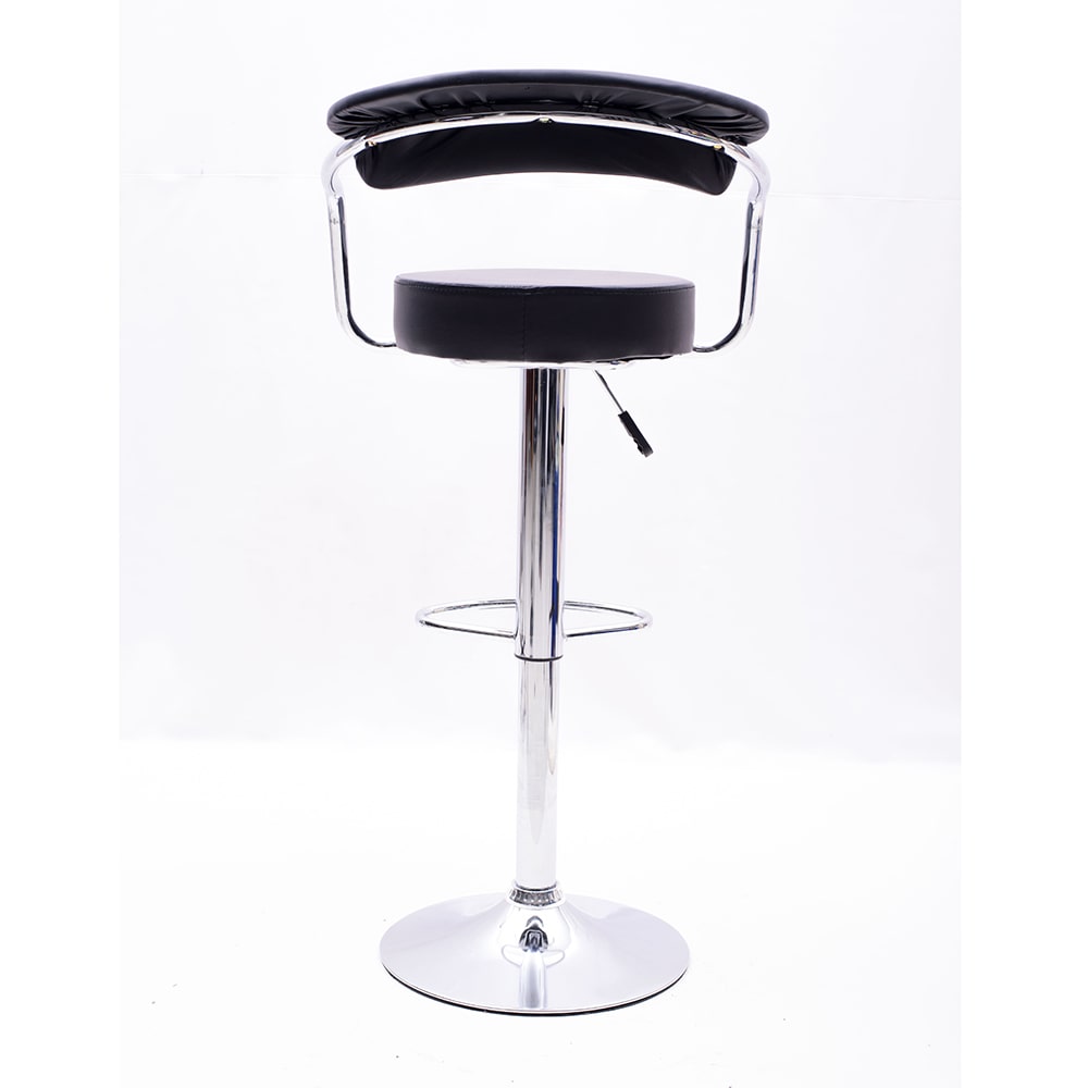 HEIGHT ADJUSTABLE BLACK BAR STOOL WITH HANDLE