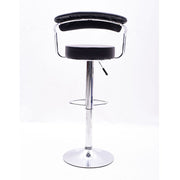 HEIGHT ADJUSTABLE BLACK BAR STOOL WITH HANDLE