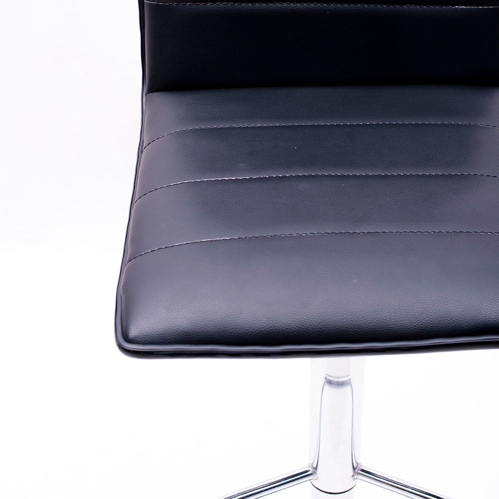 ERGONOMIC BAR STOOL WITH CHROME BASE