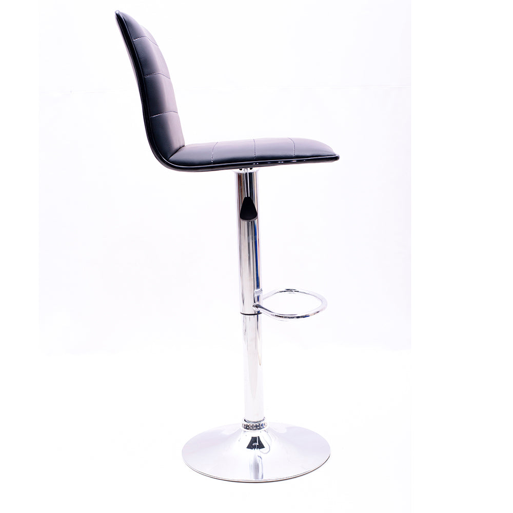 ERGONOMIC BAR STOOL WITH CHROME BASE