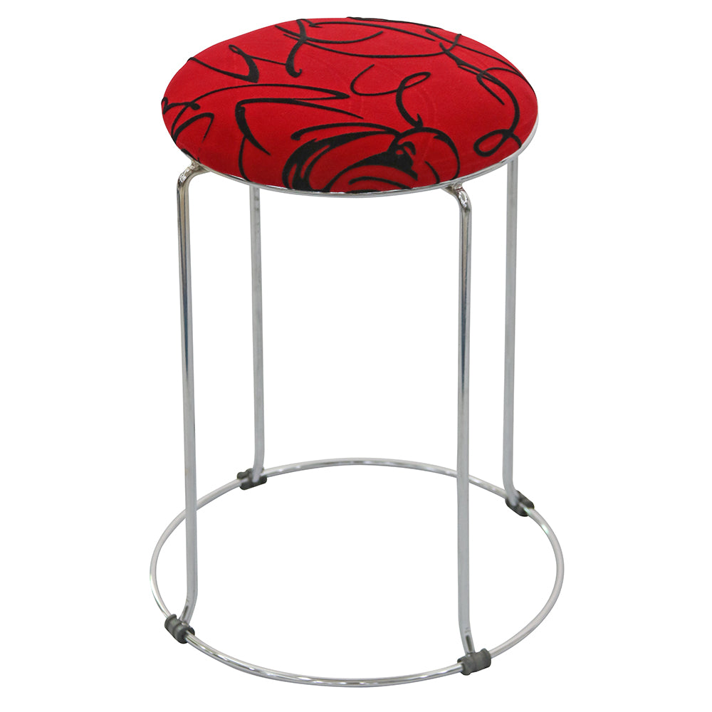 CUSHIONED STOOL - RED