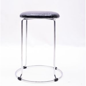 CUSHIONED STOOL - BLACK