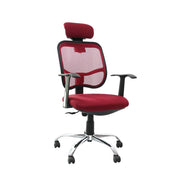 RED EXECUTIVE HIGHBACK OFFICE CHAIR WITH HEADREST