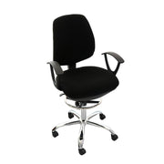BLACK DRAUGHTSMAN CHAIR