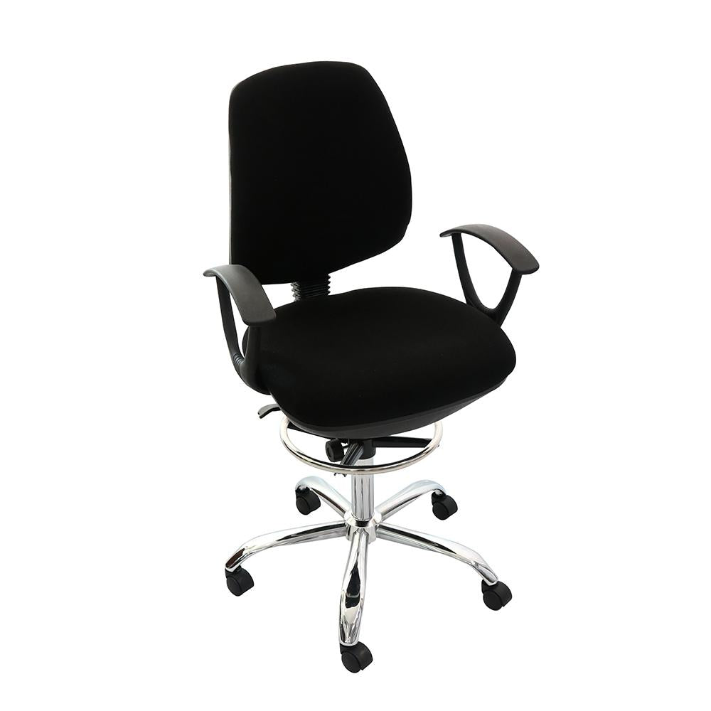 BLACK DRAUGHTSMAN CHAIR