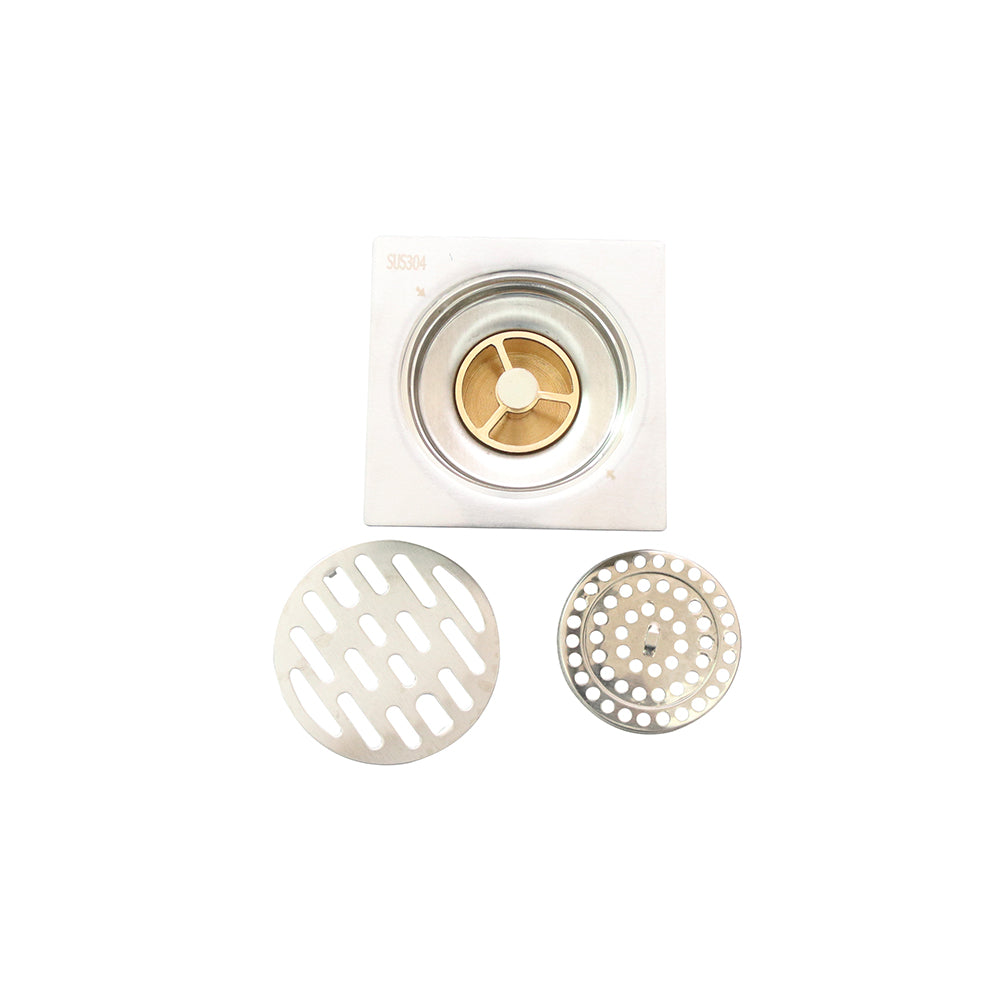 SQUARE STAINLESS STEEL DRAINAGE GULLY 4 X 4