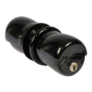 CYLINDRICAL ROUND DOOR LOCK WITH KEY (BLACK)