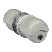 CYLINDRICAL ROUND DOOR LOCK WITH KEY (WHITE)