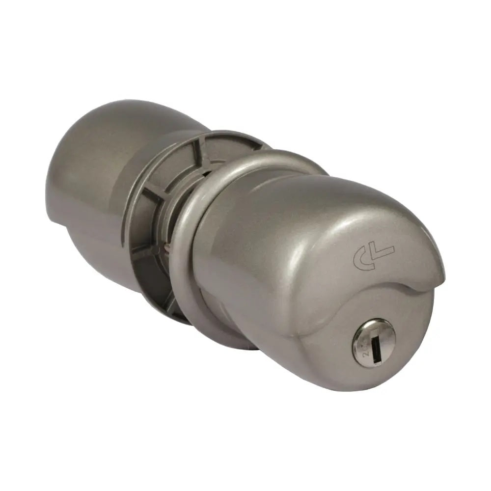 CYLINDRICAL ROUND DOOR LOCK WITH KEY (SATIN)
