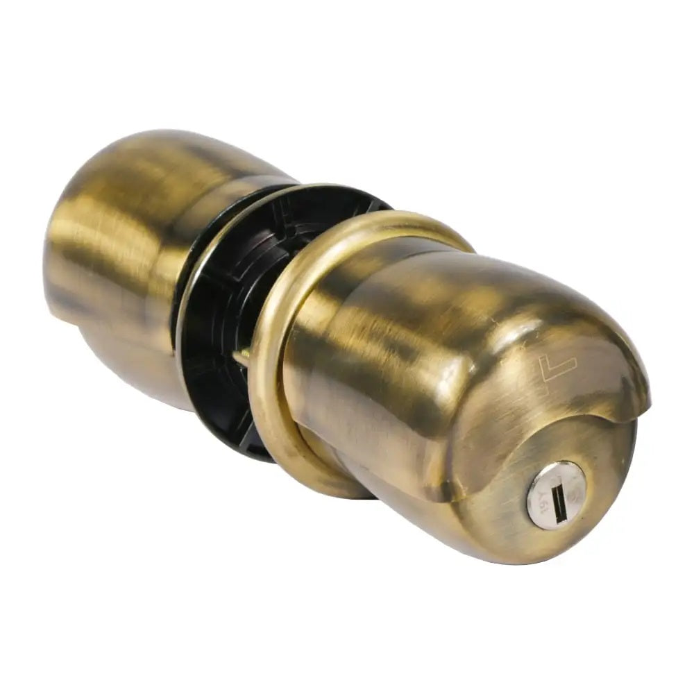 CYLINDRICAL ROUND DOOR LOCK WITH KEY (GOLD) – The Concept Store