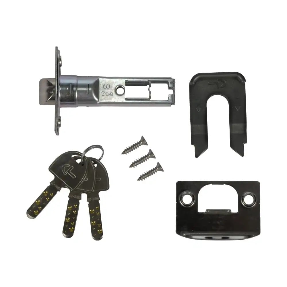 CYLINDRICAL ROUND DOOR LOCK WITH KEY (GOLD)