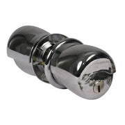CYLINDRICAL ROUND DOOR LOCK WITH KEY (SILVER)