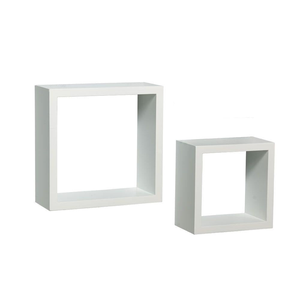 WHITE WALL SQUARE FLOATING SHELF