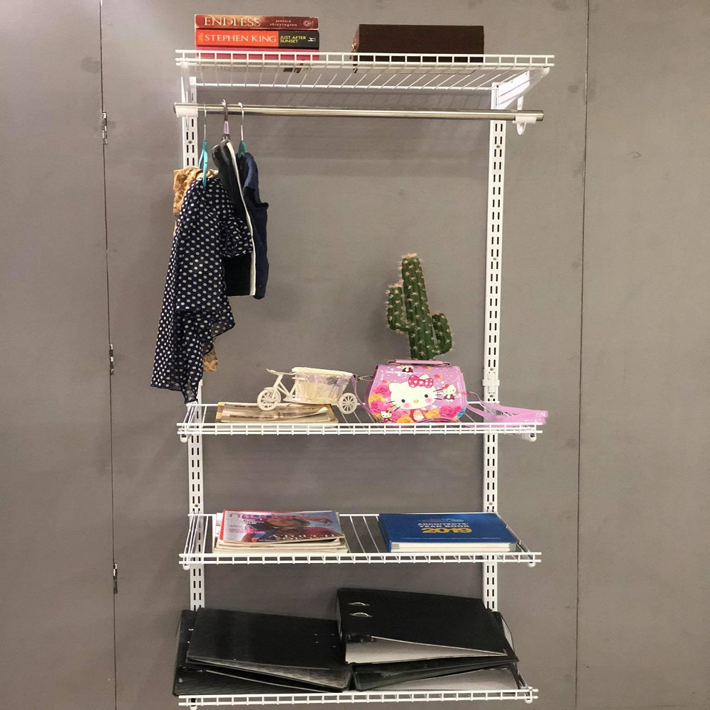 CLOSET STORAGE ORGANIZER WITH SHELVES