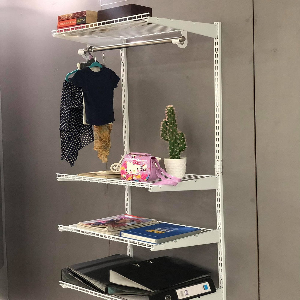 CLOSET STORAGE ORGANIZER WITH SHELVES