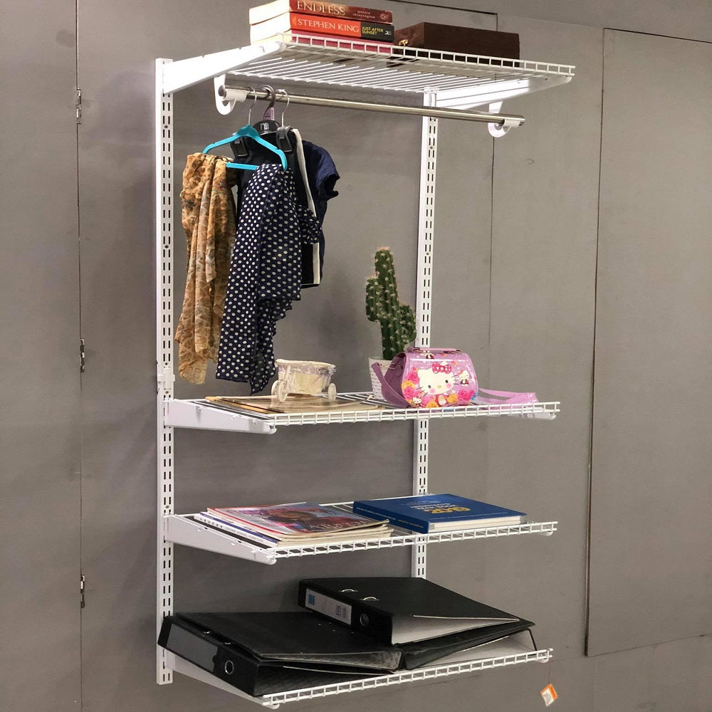 CLOSET STORAGE ORGANIZER WITH SHELVES