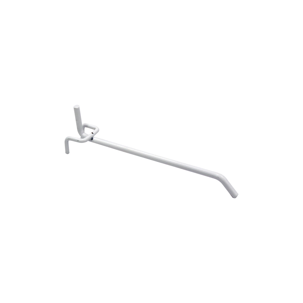 WHITE PEGBOARD HOOKS 150MM