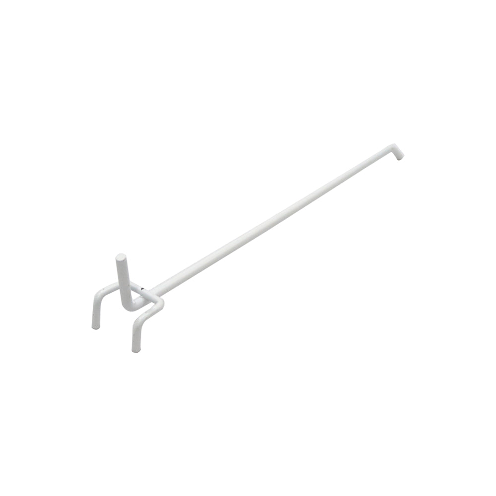 WHITE PEGBOARD HOOKS 250MM