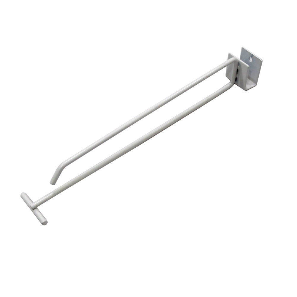 WHITE DISPLAY BRACKET WITH CARD HOLDER - 250MM