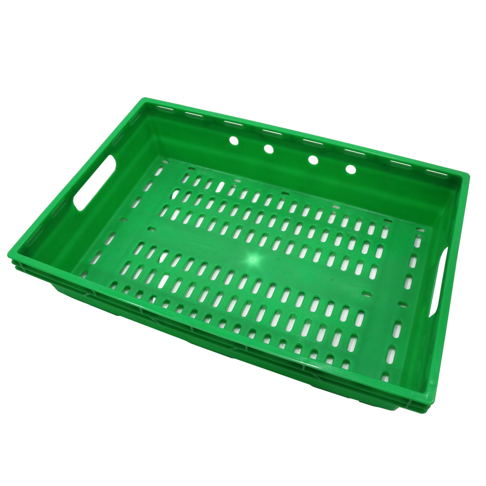 STACKABLE PLASTIC FOOD CRATE 595 X 400 X 130