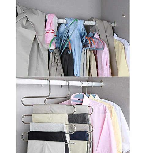 5 LAYERS S SHAPE MULTI - FUNCTIONAL CLOTHES HANGER
