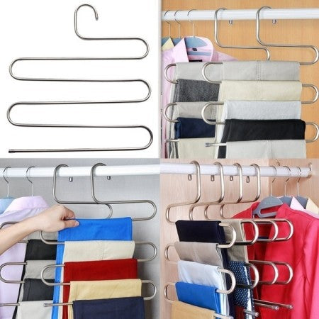 5 LAYERS S SHAPE MULTI - FUNCTIONAL CLOTHES HANGER