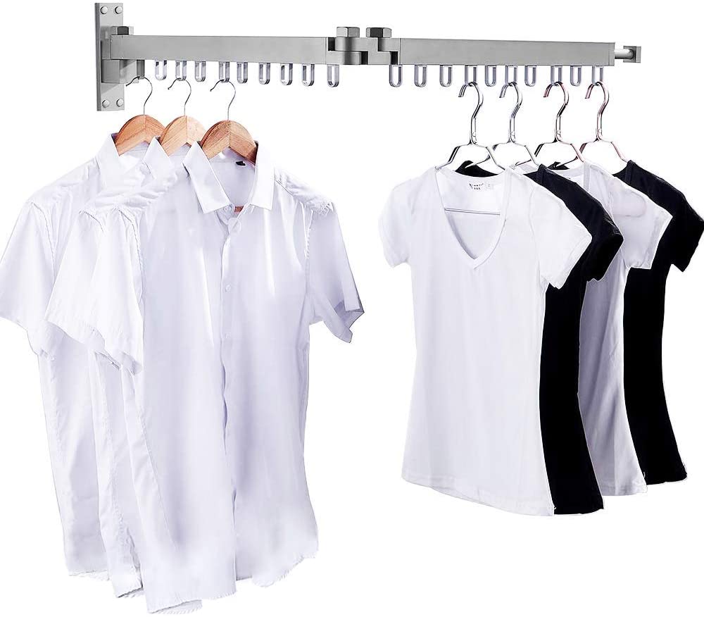 EXPANDABLE WALL MOUNTED ALUMINIUM CLOTH RACK