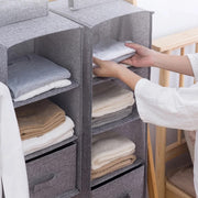 3 LAYER HANGING CLOSET ORGANIZER - BEIGE