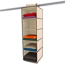 HANGING CLOSET ORGANIZER STORAGE BAG (LAYER #5) - Beige