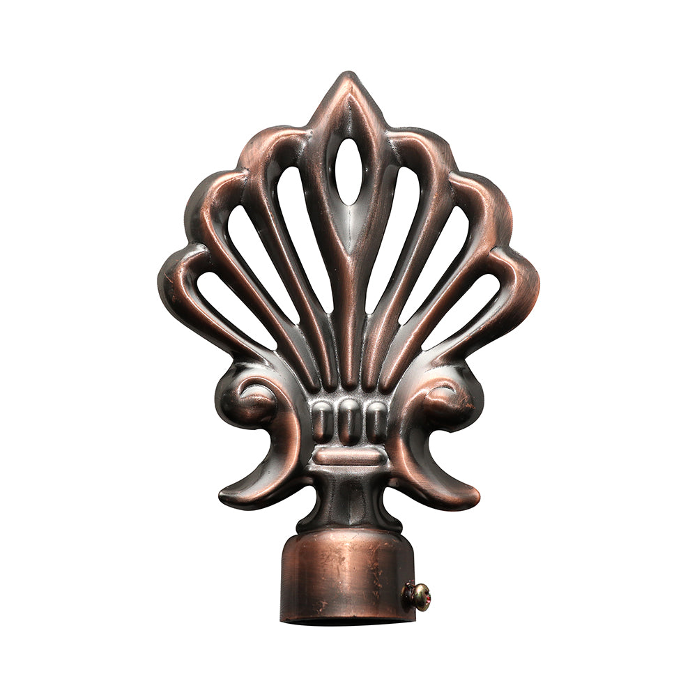 CURTAIN END CAP ROD - Maroon