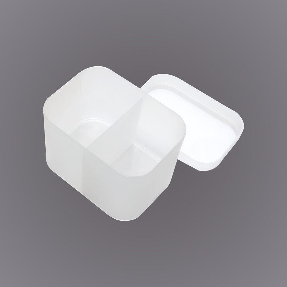 COSMETIC STORAGE BOX WITH 2 PARTITION