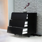 NOIR HANDLE LESS CHEST OF DRAWERS