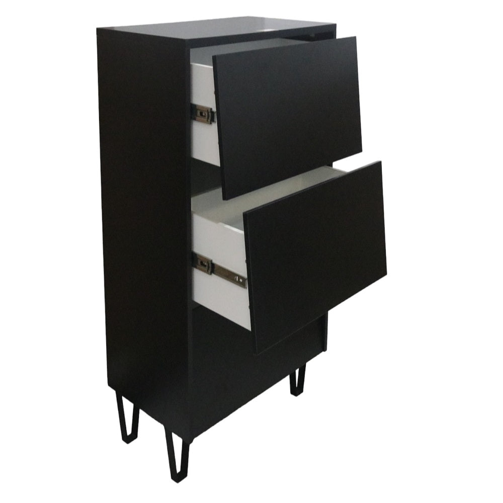 NOIR HANDLE LESS CHEST OF DRAWERS