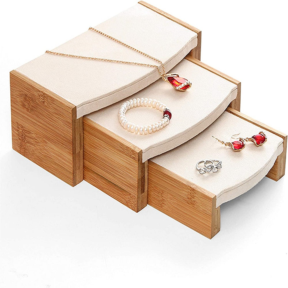 VELVET NECKLACE DISPLAY SMALL BAMBOO