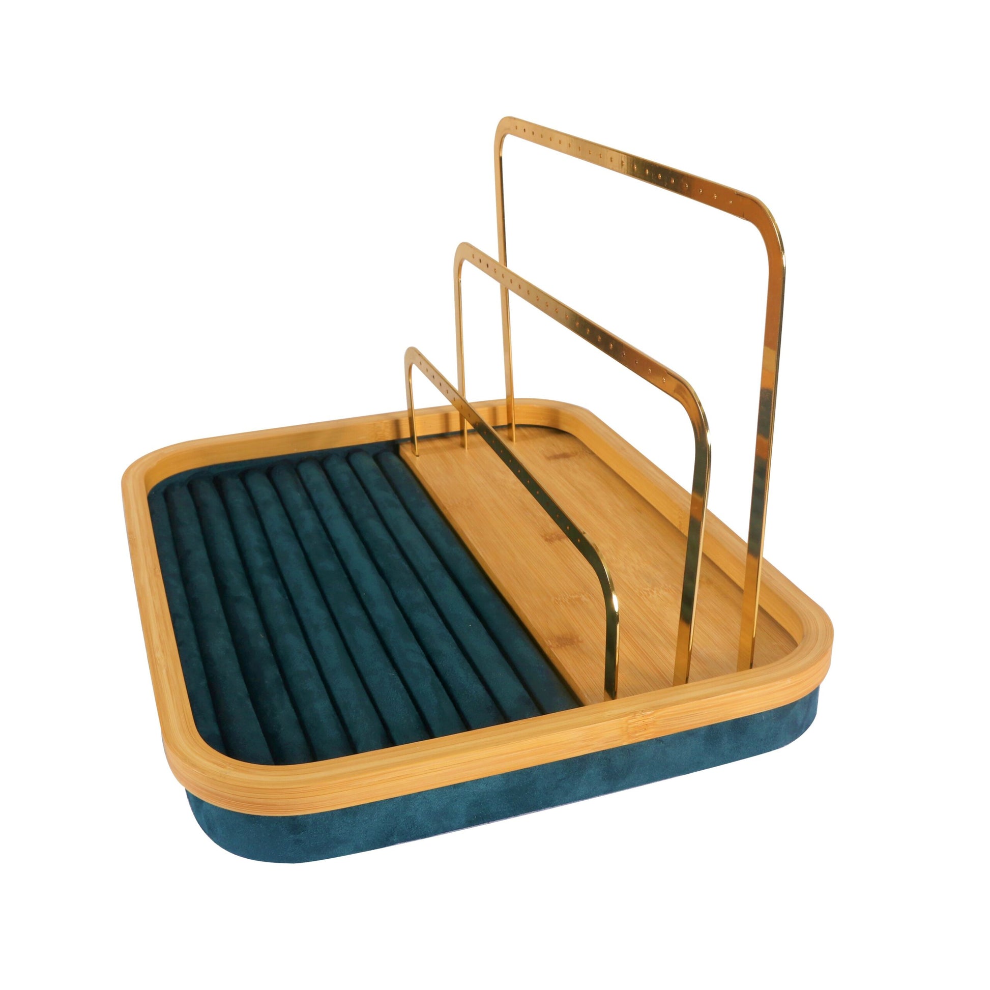 VELVET EARRING & RING DISPLAY - BAMBOO