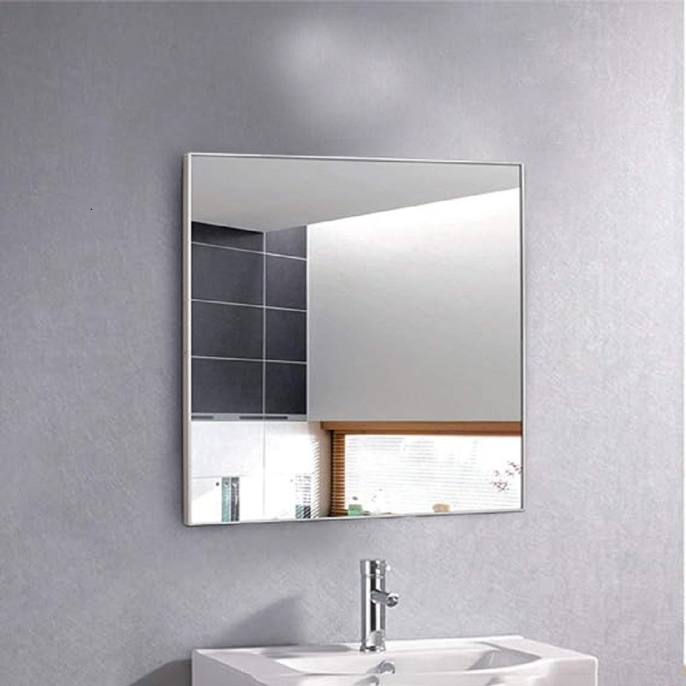 SILVER FRAMED MIRROR