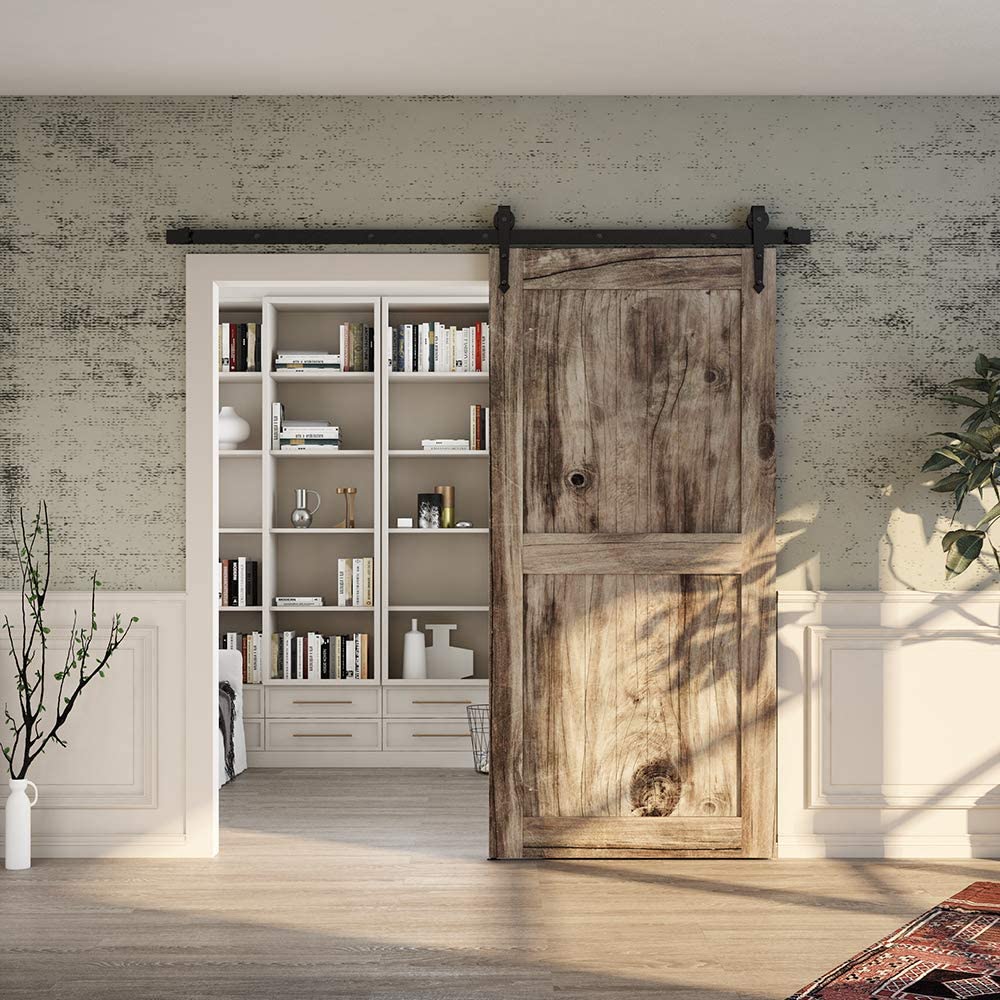 STEEL BYPASS BARN DOOR SLIDE KIT ARROW SHAPED