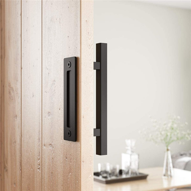 BLACK SLIDING BARN DOOR HANDLE