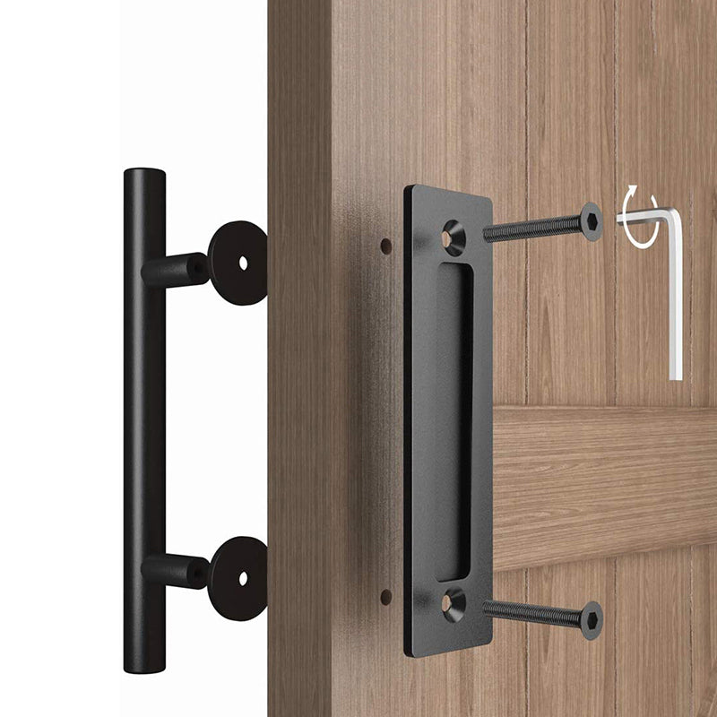 BLACK SLIDING BARN DOOR HANDLE