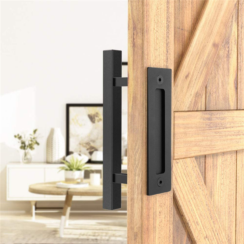 BLACK SLIDING BARN DOOR HANDLE
