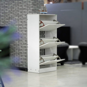 HIDDEN SHOE STORAGE RACK - WHITE