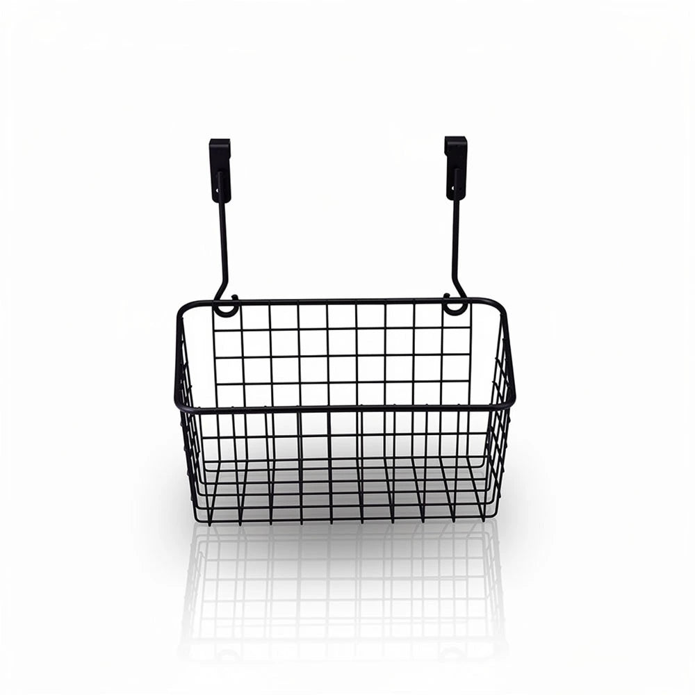 Gray Over Cabinet Hanging Wire Basket Large