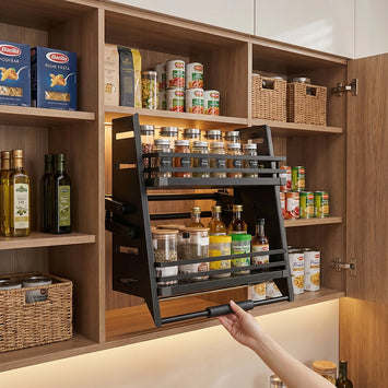 Modern Black Kitchen Pull-Out Rack