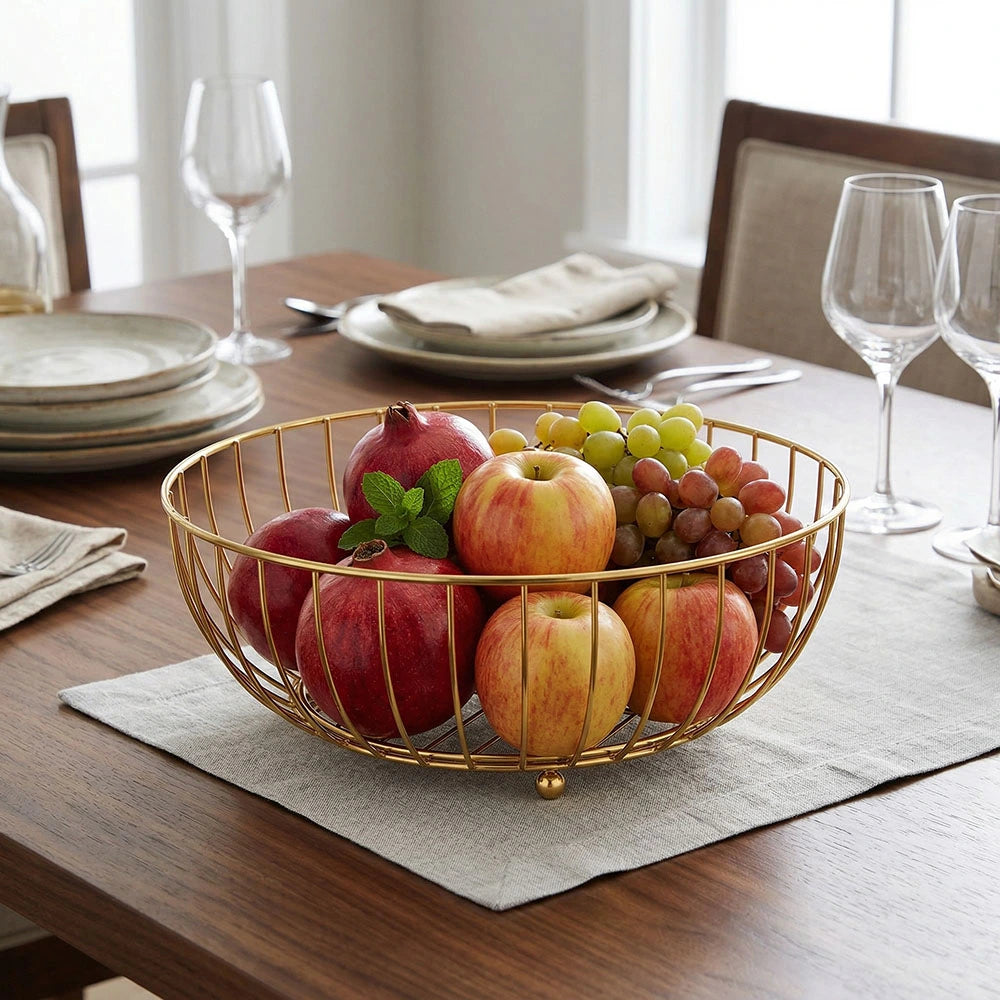 Round Metal Wire Fruit Basket