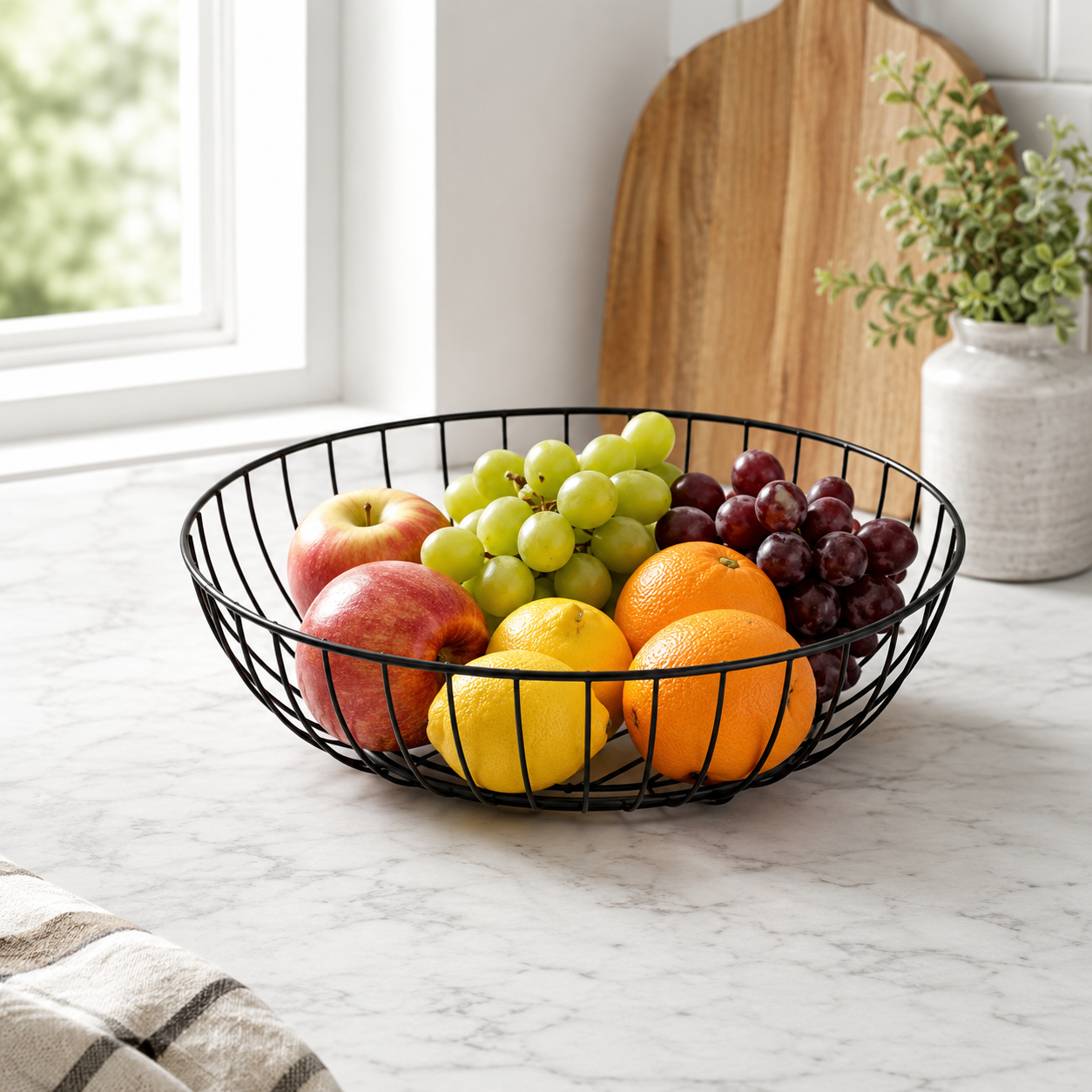 Round Metal Wire Fruit Basket