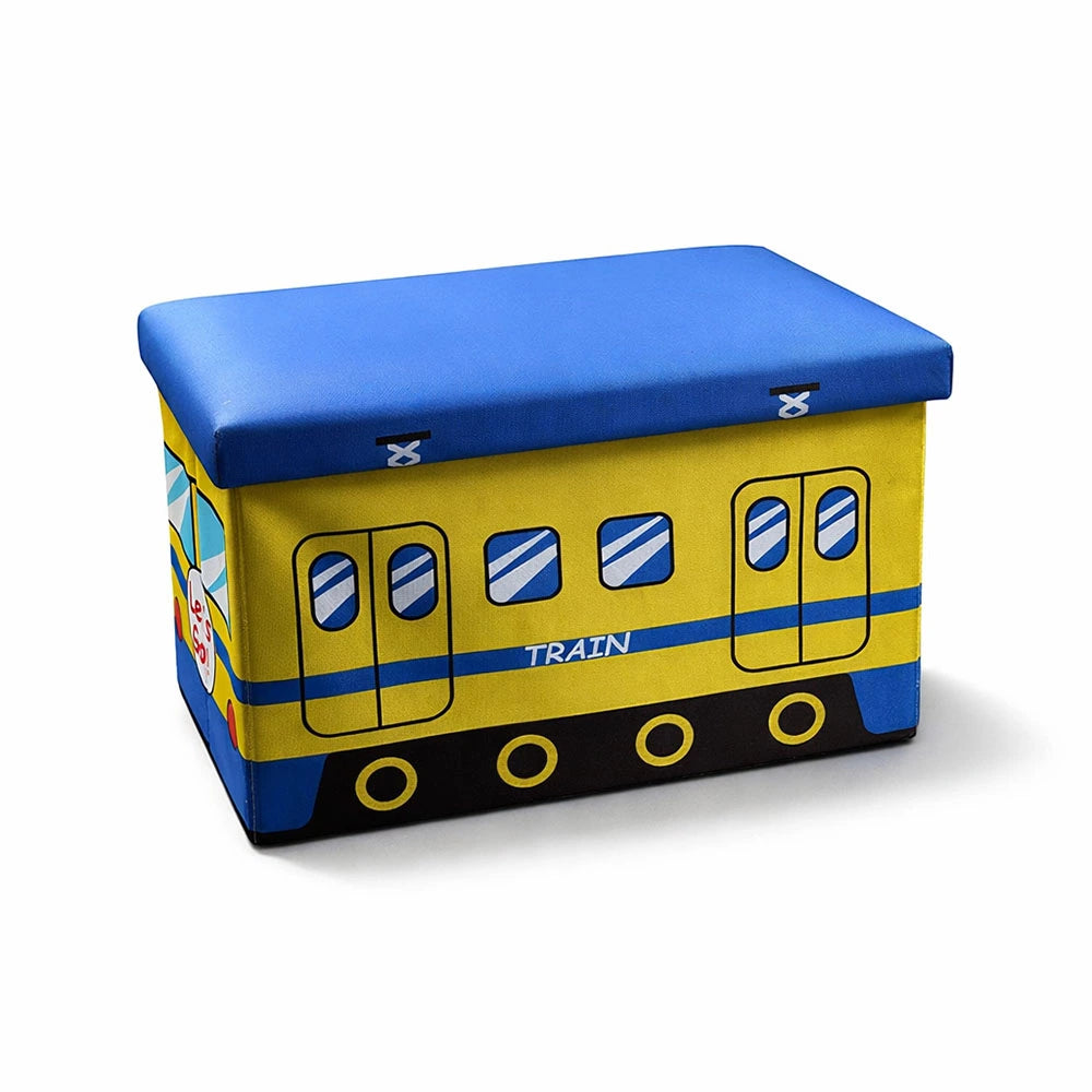 Kids Bus Print Foldable Storage Box with Lid
