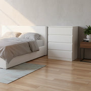 Lucent Chest of Drawer – Modern White Storage Cabinet