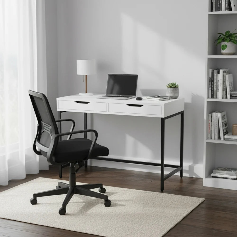 Liam Dual Drawer Work Desk - Console Table