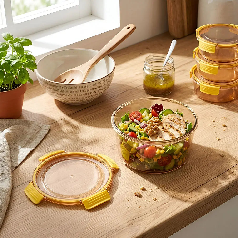 Air-Seal Transparent Food Storage Container